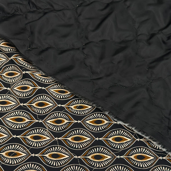 Tissu Matelassé, Viscose -  Double Face Noir, Formenza