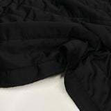 Tissu Matelassé, Laine Viscose - Double Face Noir, Sospira