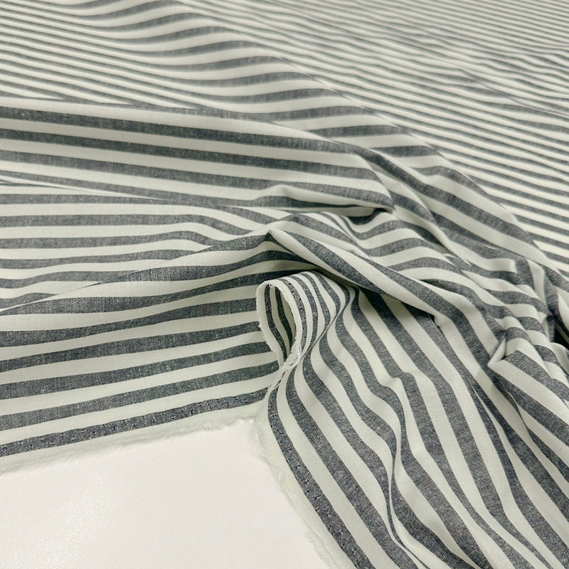 Tissu Toile Lin Coton - Rayé, Melodia