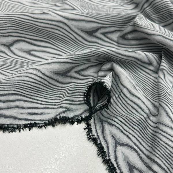 Tissu Jacquard - Moire Argent, Selestra