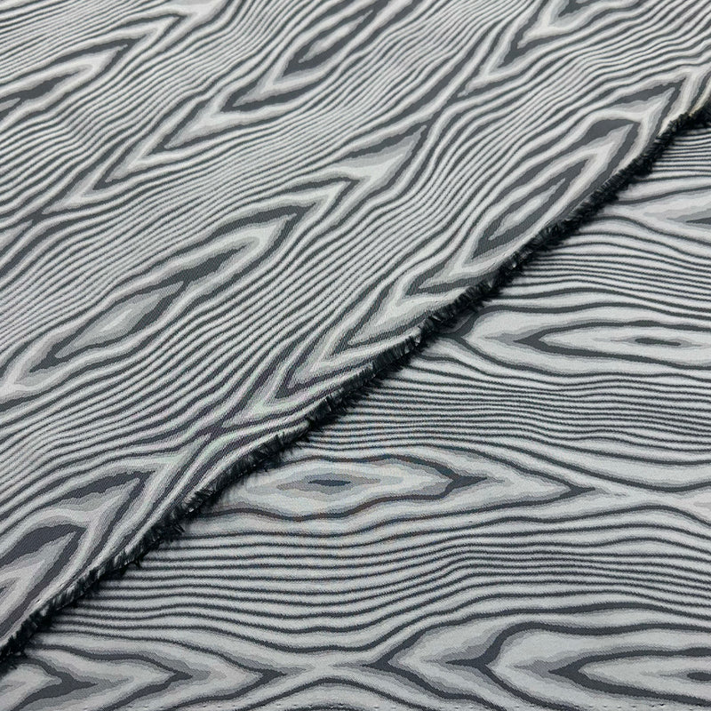 Tissu Jacquard - Moire Argent, Selestra