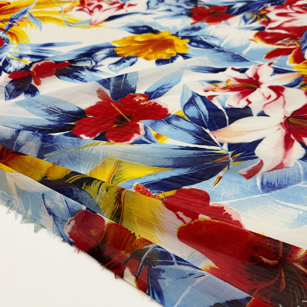 Tissu Mousseline Crinkle, Rayonne - Marella