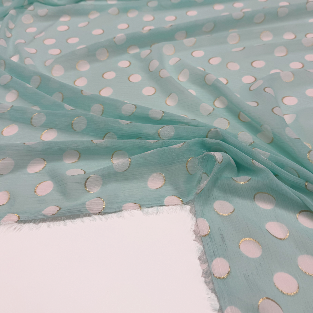 Tissu Mousseline Crinkle - Azzura