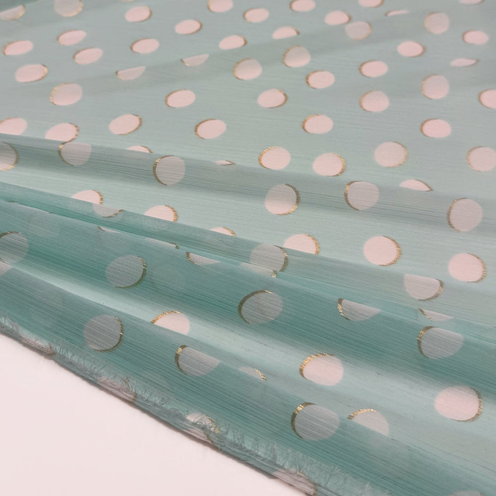 Tissu Mousseline Crinkle - Azzura