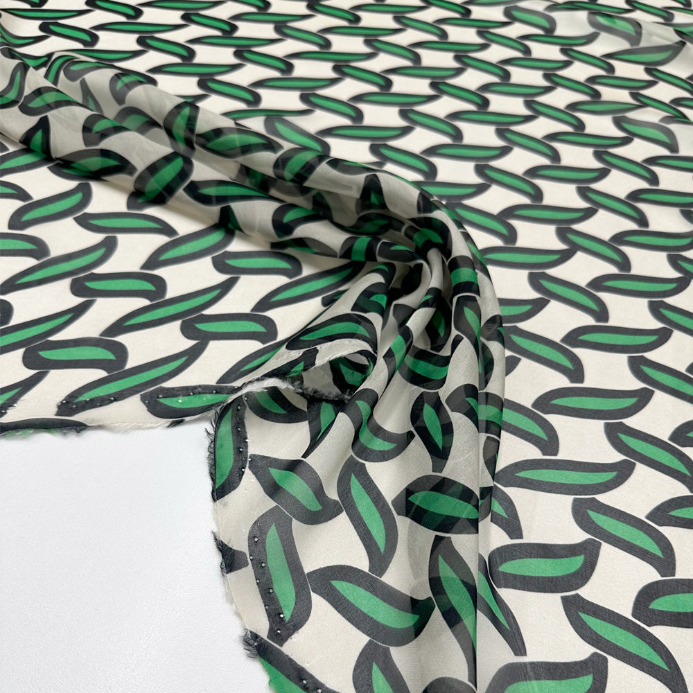 Tissu Pongé, Soie - Géométrique, Andrea