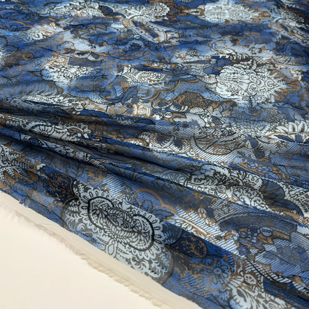 Tissu Crêpe Georgette Froissé - Brumia
