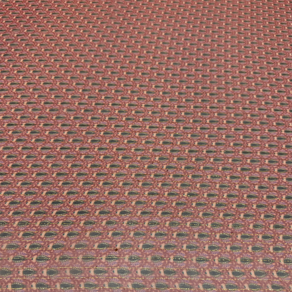 Tissu Mousseline, Soie - Fileté Métallisé, Silvia