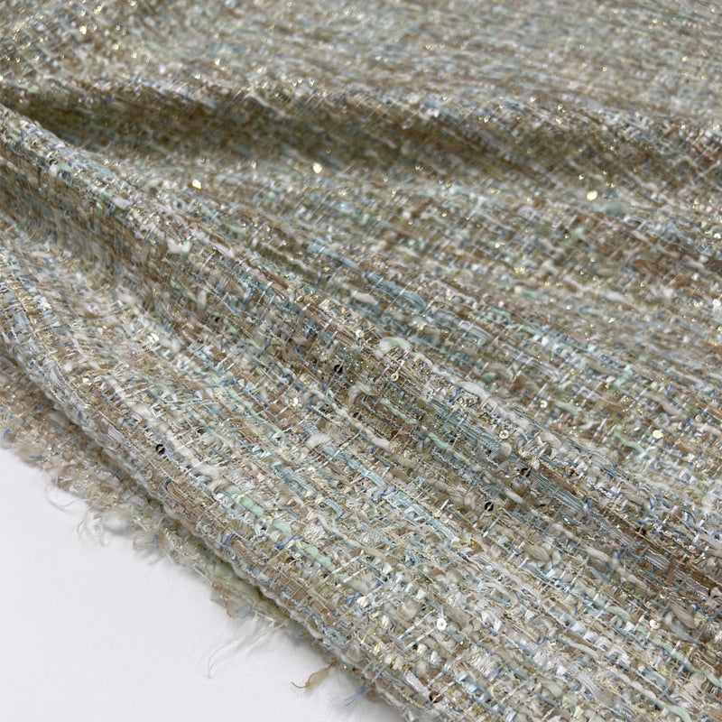 Tissu Tweed, Polyester - Métallisé, Siderale