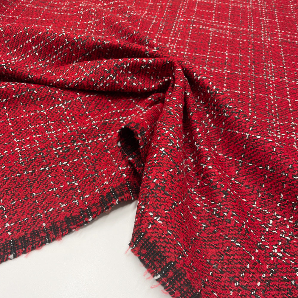 Tissu Tweed, Laine - Tartan Métallisé, Beatrice – Torretto Tessuti