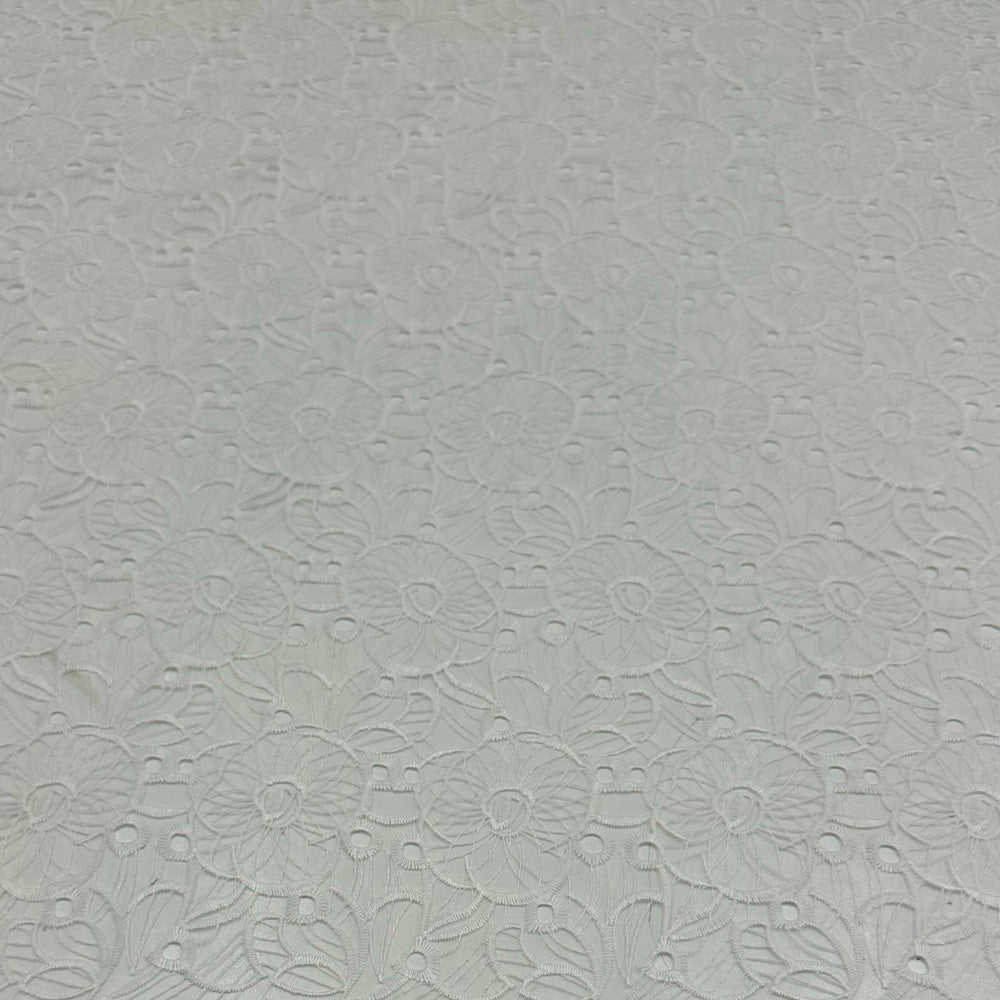 Tissu Organza Brodé, Polyester - Floral, Fiorita