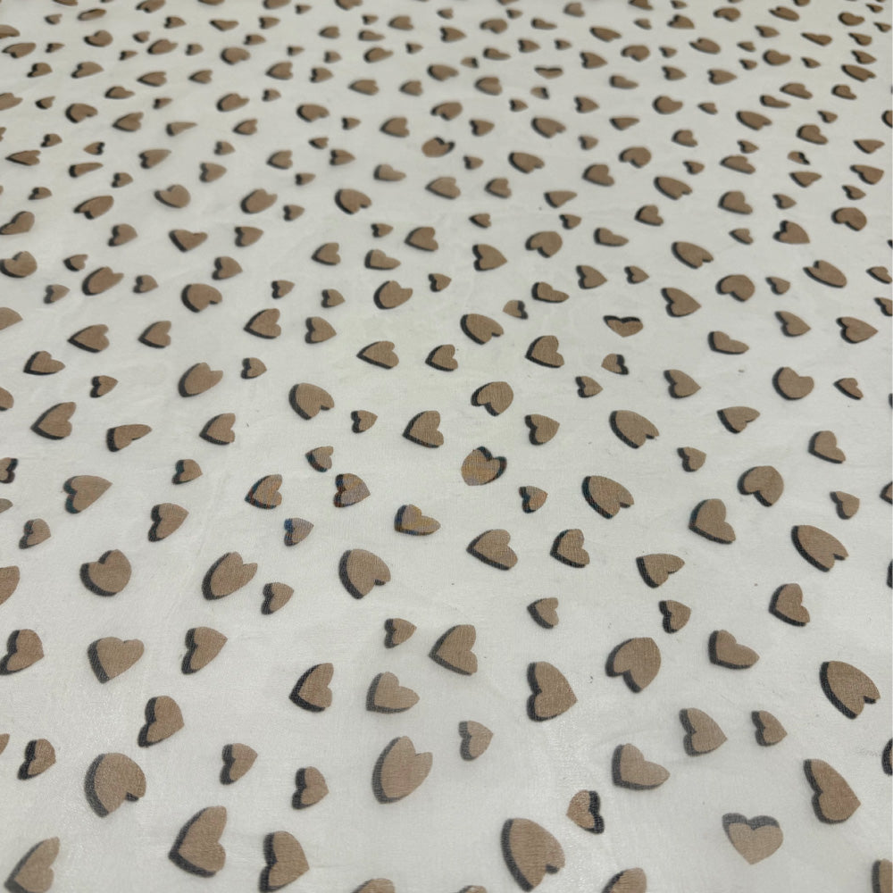 Tissu Organza, Soie - Écru, Cuore