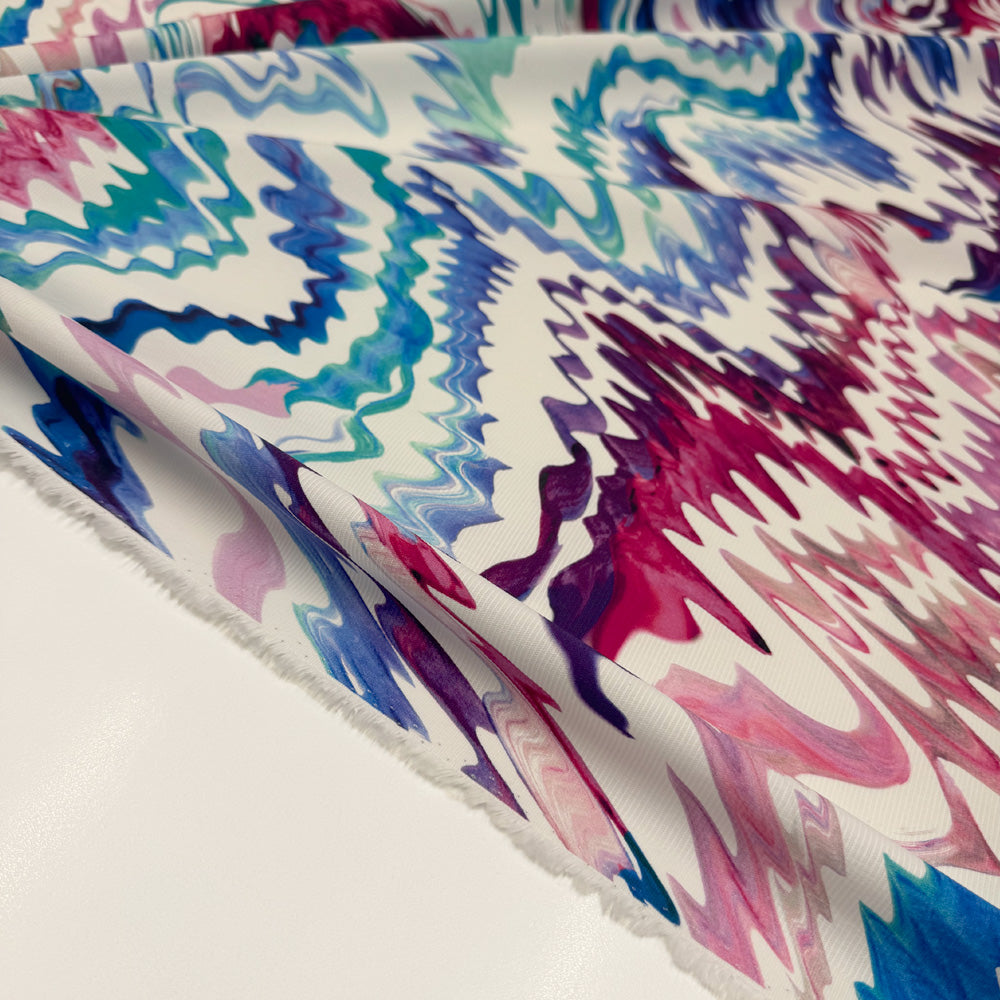 Tissu Ottoman Stretch, Coton - Abstrait Divers col, Sora