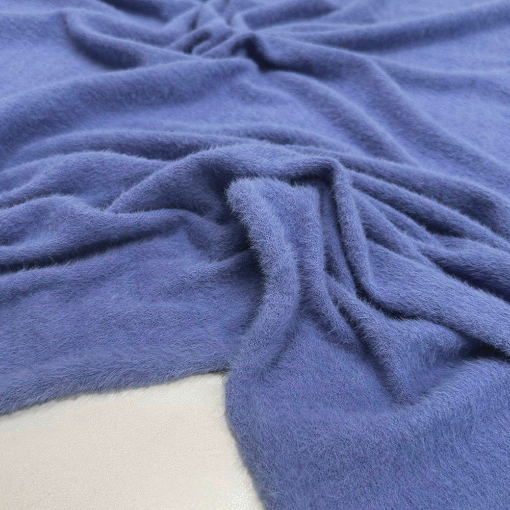 Tissu Maille Duveteuse, Polyamide - Bleu violet, Pervinca