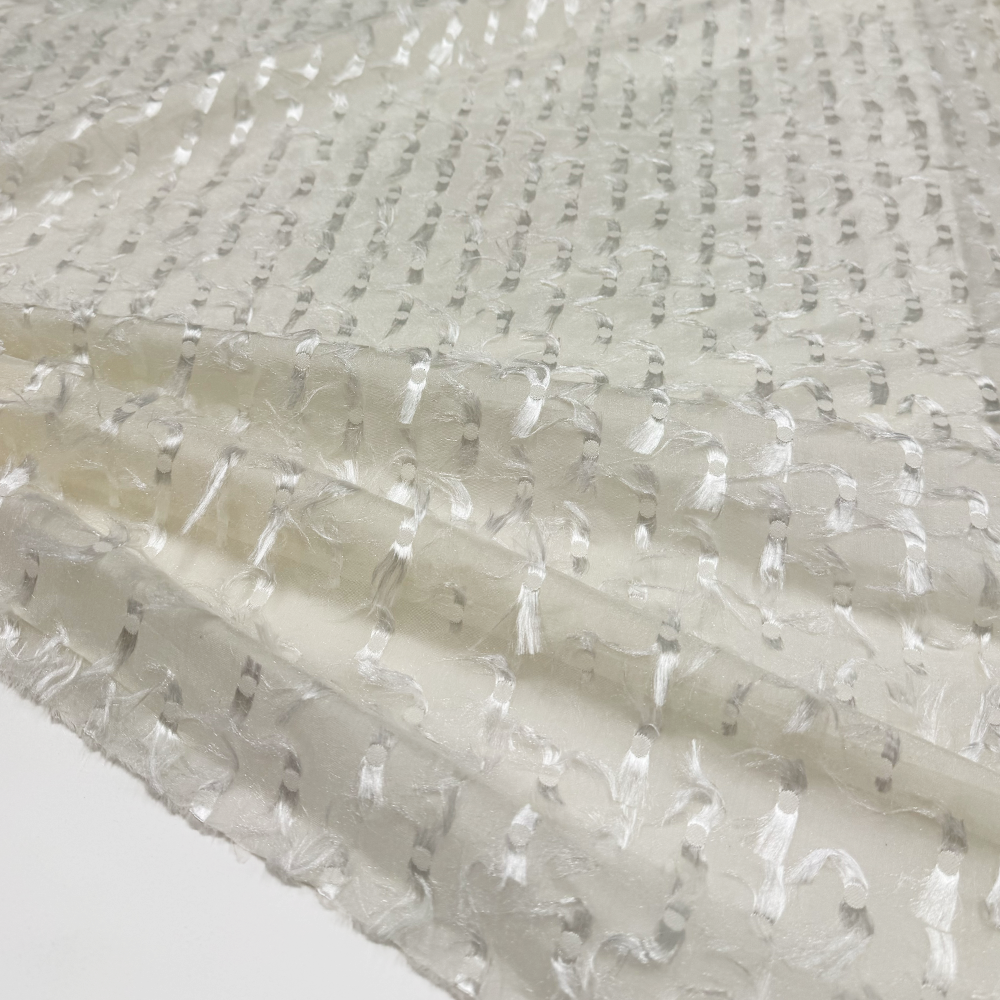 Tissu Organza Plumetis Plume, Soie - Lorentia