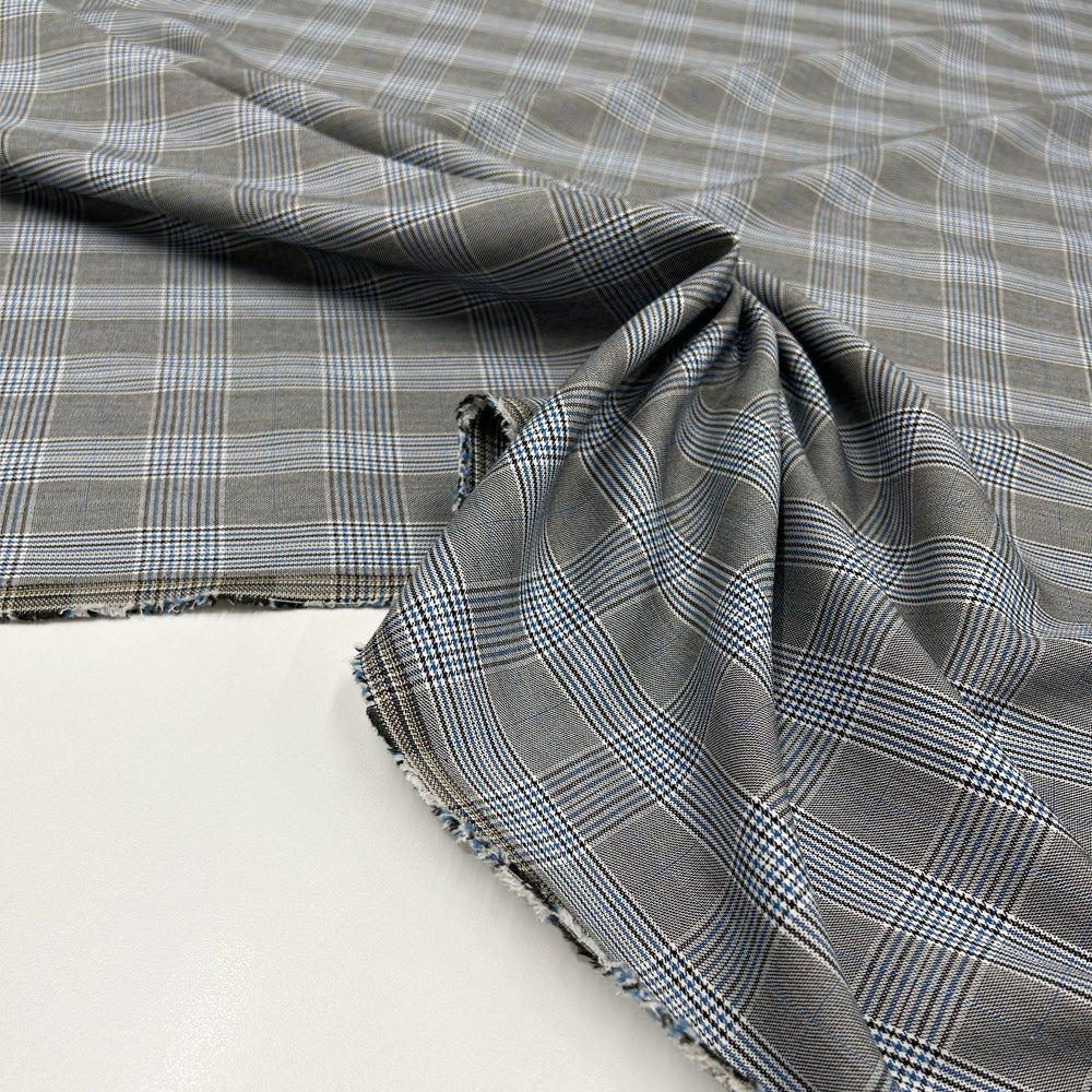 Tissu Tailleur Stretch, Viscose - Carreaux, Prato