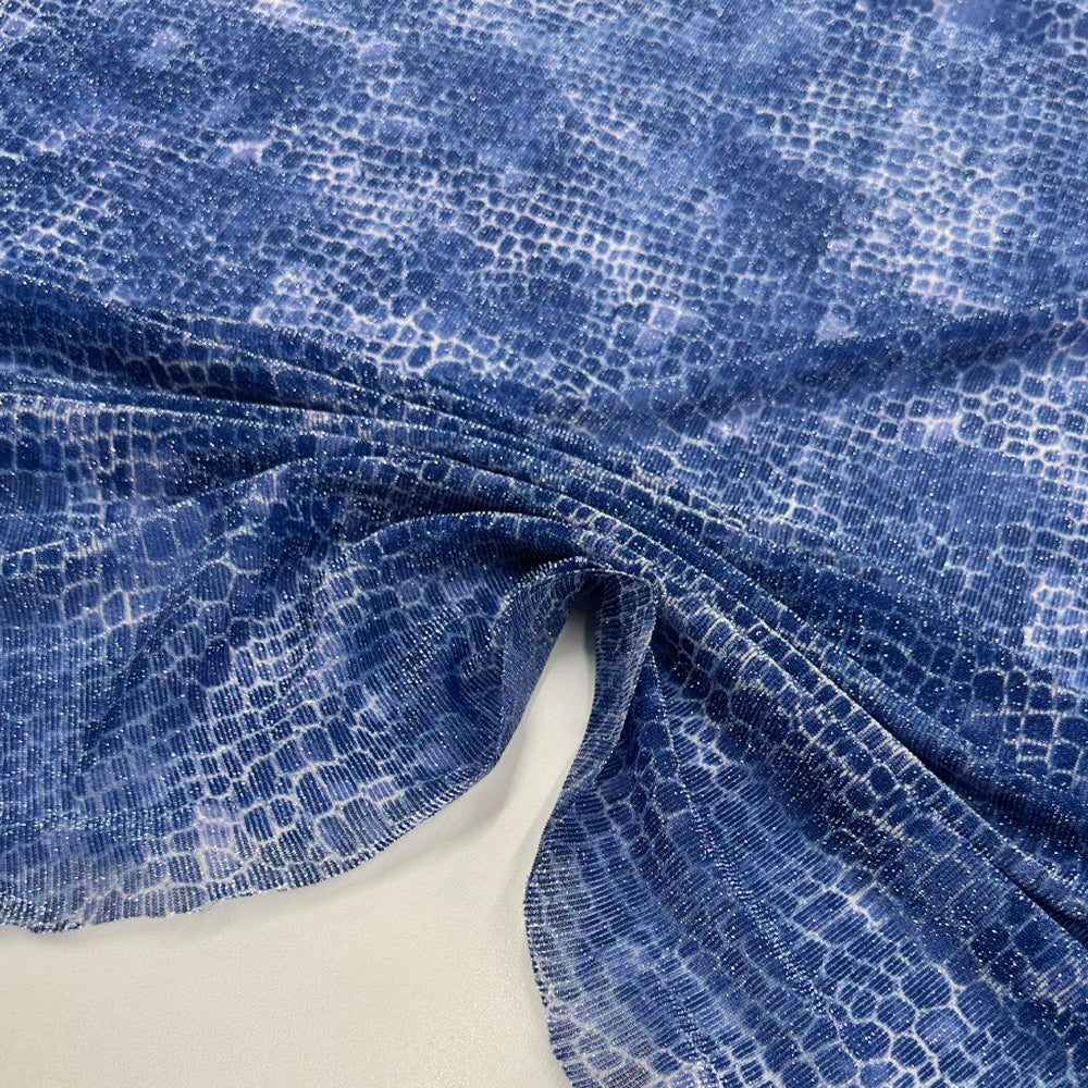 Tissu Maille Résille, Polyamide - Animalier Métallisé, Leopazzo