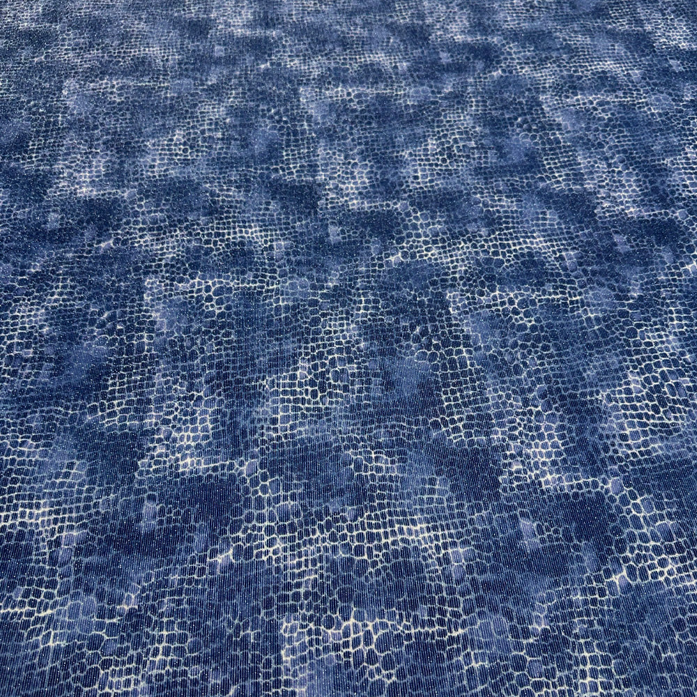 Tissu Maille Résille, Polyamide - Animalier Métallisé, Leopazzo