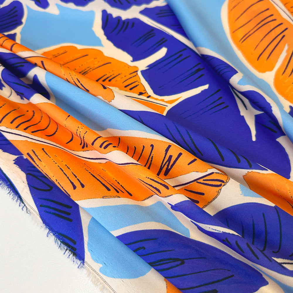 Tissu Satin, Polyester - Divers col, Calipso