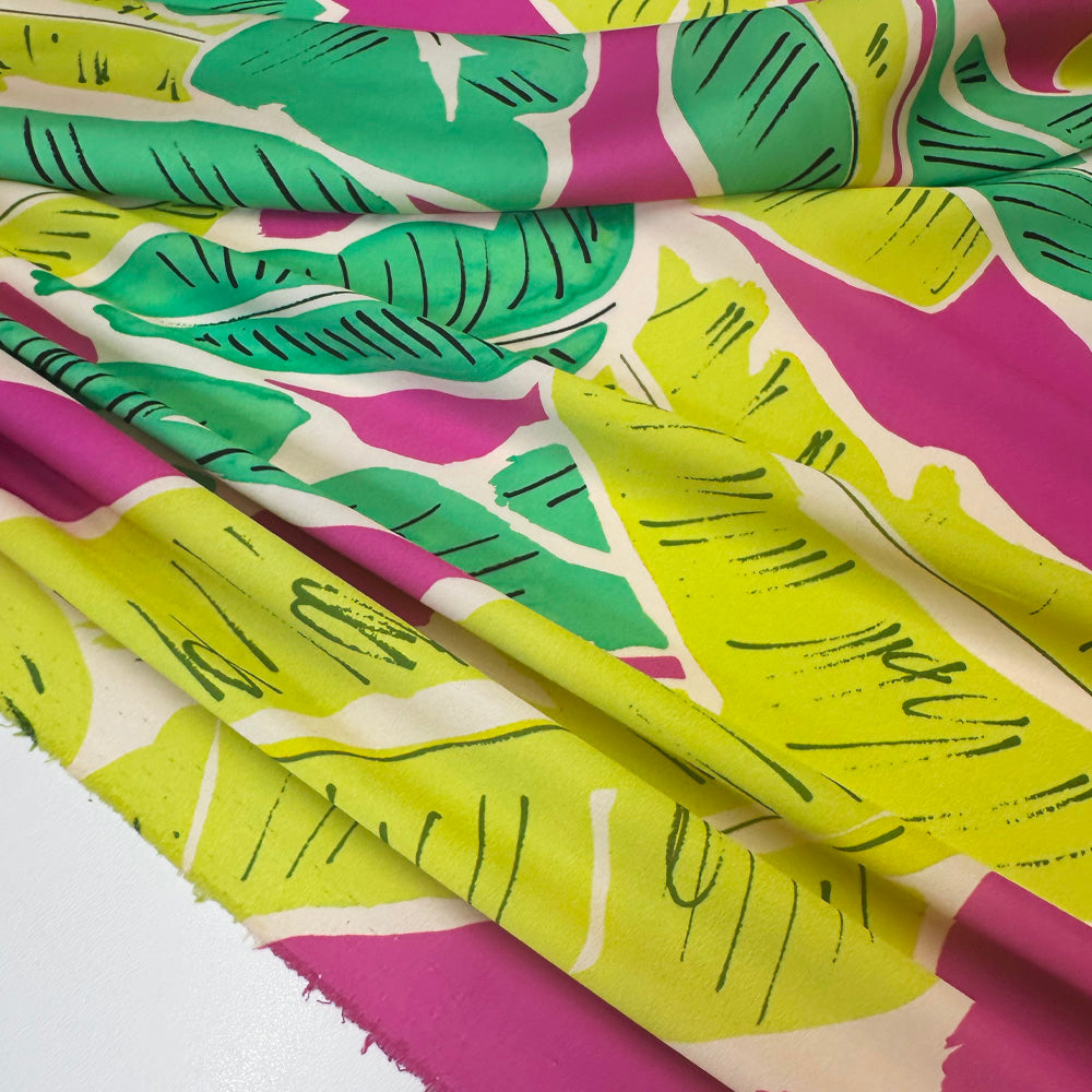 Tissu Satin, Polyester - Divers col, Calipso