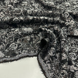 Tissu Jacquard - Gris Floral, Lilith