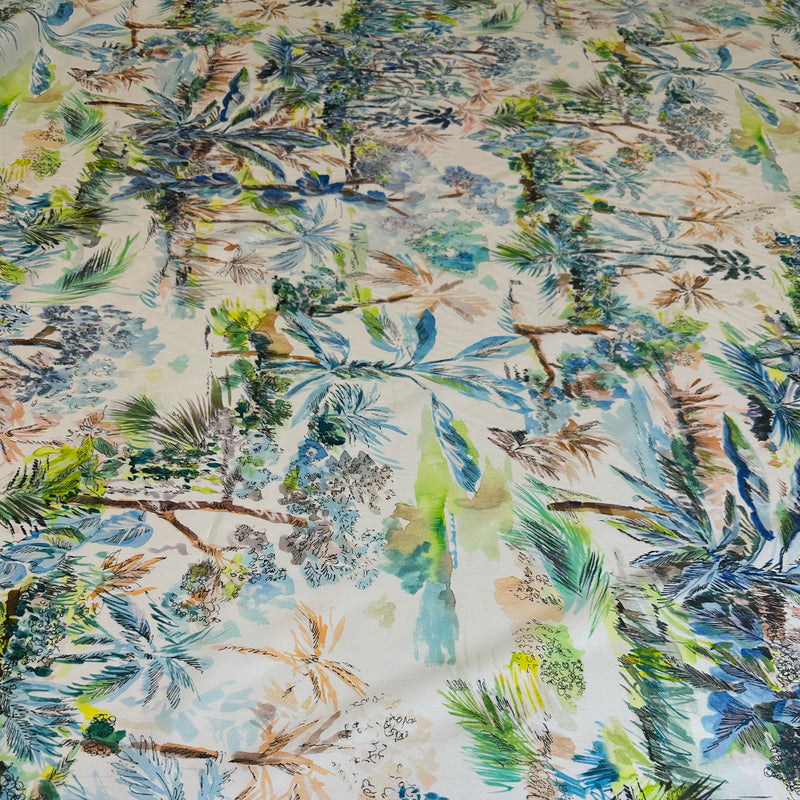 Tissu Popeline, Coton - Tropical, Palmo