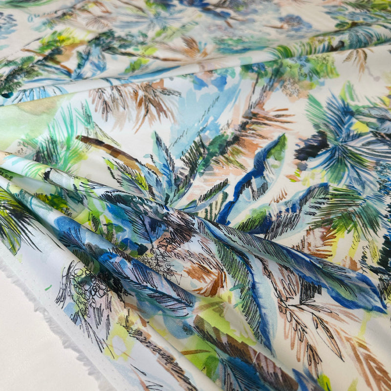 Tissu Popeline, Coton - Tropical, Palmo