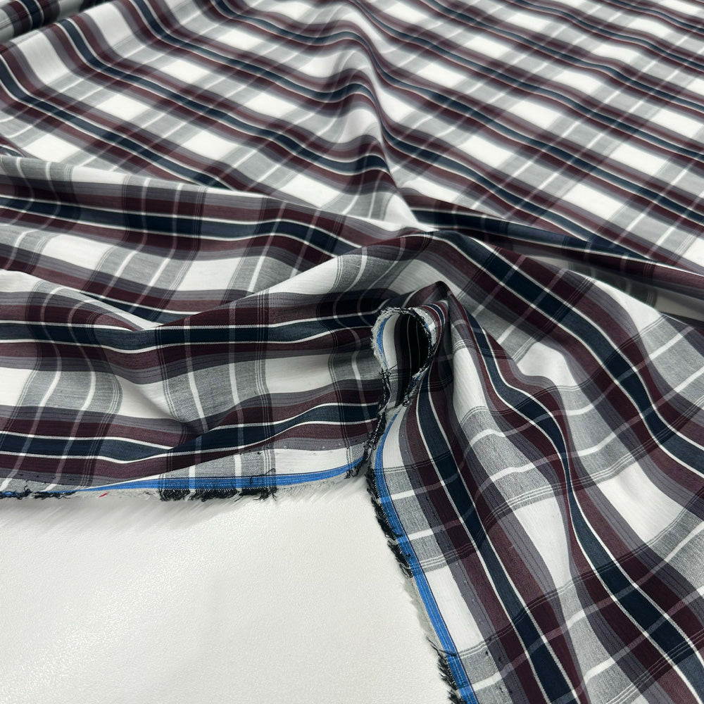 Tissu Popeline, Coton - Carreaux, Quadri