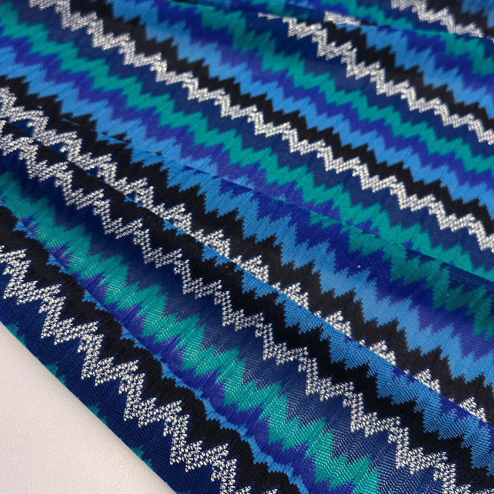 Tissu Maille - Géométrique Rayé Métallisé, Oni