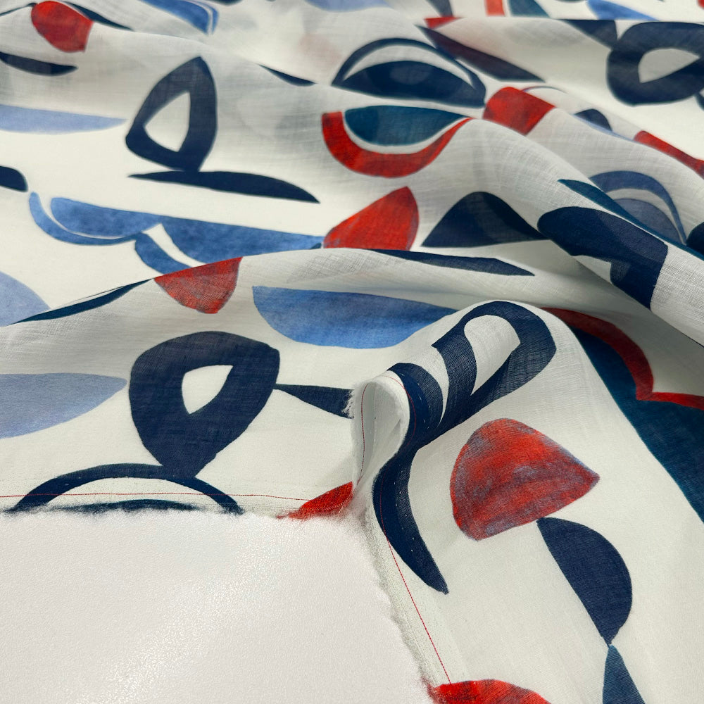 Tissu Ramie - Abstrait Géométrique, Zolla