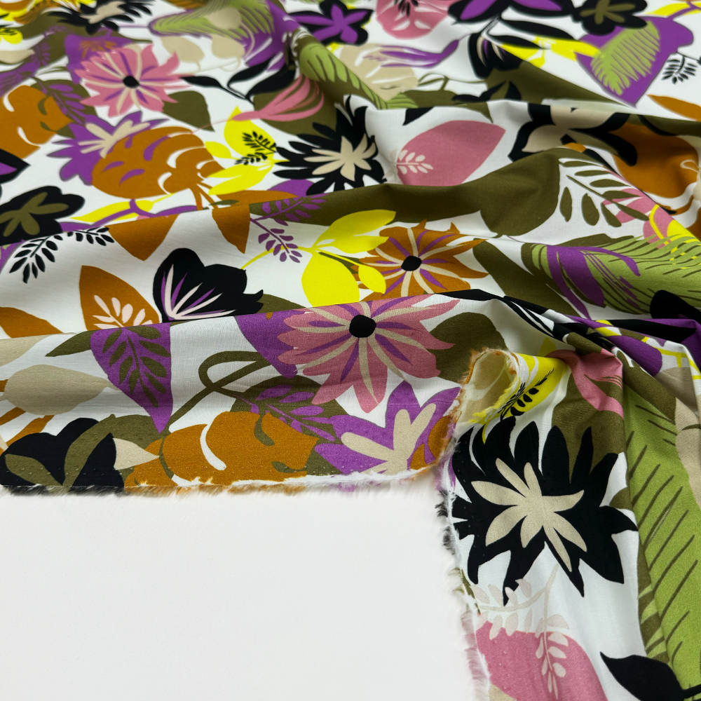Tissu Satin Coton Stretch - Lettino
