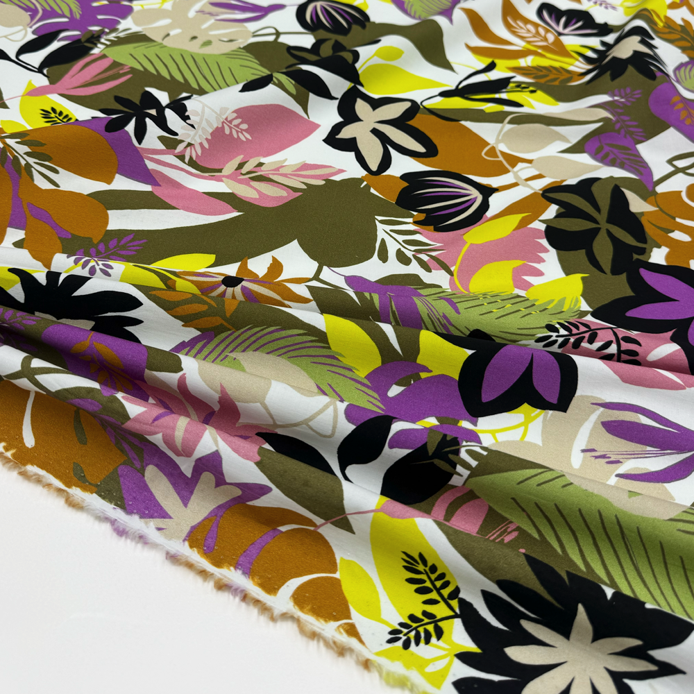 Tissu Satin Coton Stretch - Lettino