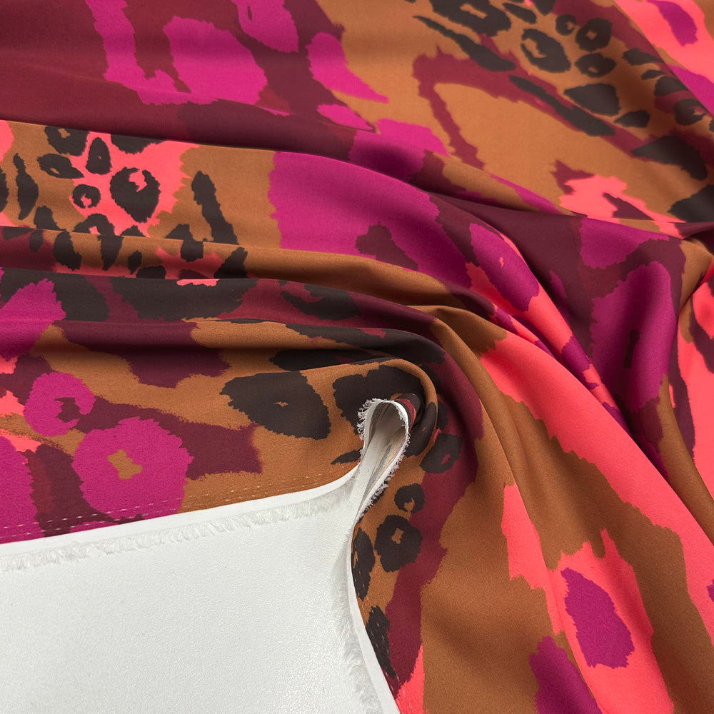 Tissu Satin, Polyester - Animalier, Brama