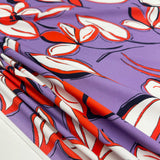 Tissu Satin Coton Stretch - Floral, Lilivio
