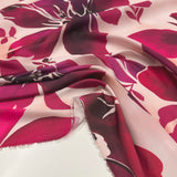 Tissu Satin, Polyester - Floral, Seravia