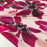 Tissu Satin, Polyester - Floral, Seravia