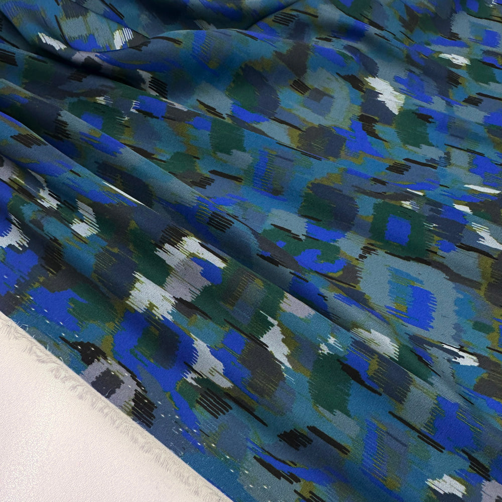 Tissu Satin, Polyester - Géométrique, Spruzzo