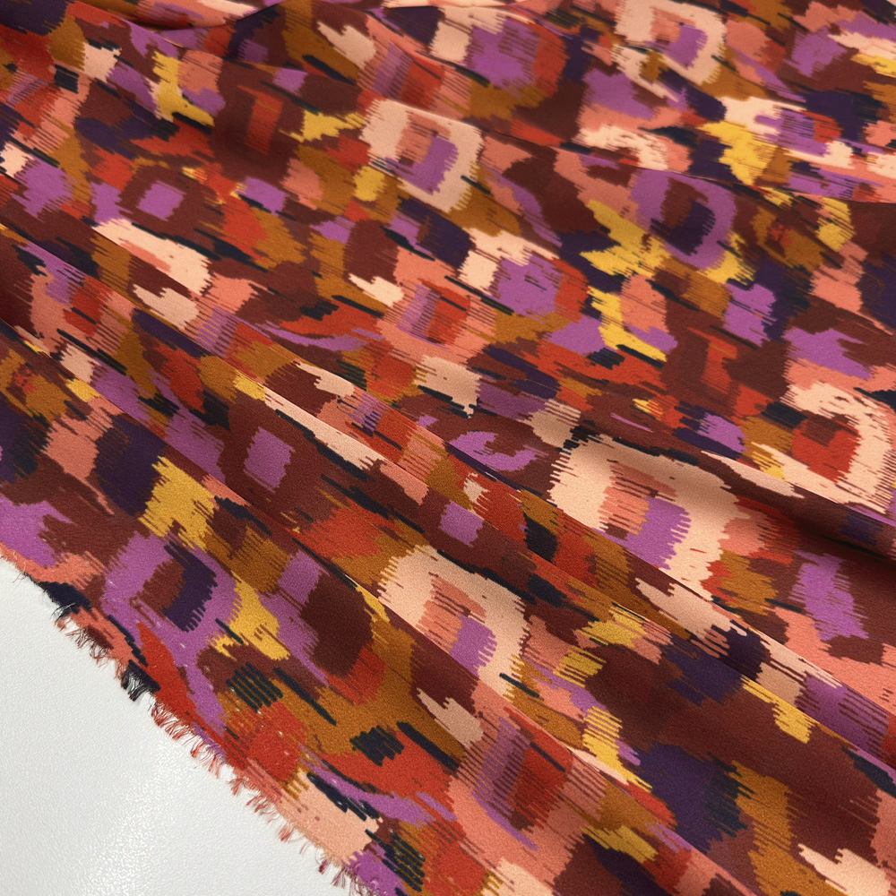 Tissu Satin, Polyester - Géométrique, Spruzzo