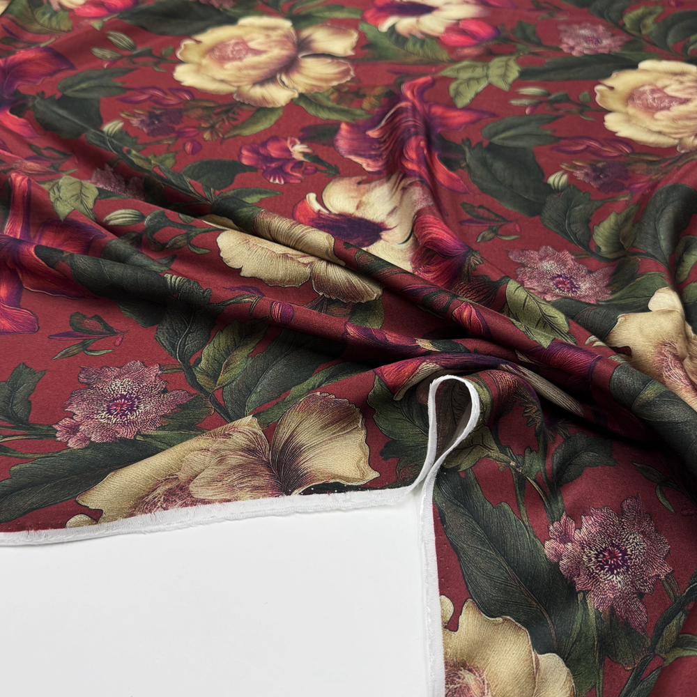 Tissu Satin, Soie Viscose Labellisé - Theoria
