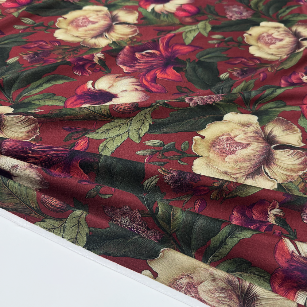 Tissu Satin, Soie Viscose Labellisé - Theoria