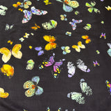 Tissu Satin Stretch, Soie - Papillons, Chrysalis