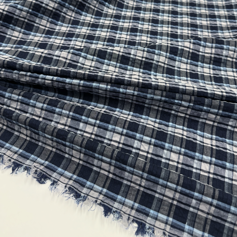Tissu Seersucker Gaufré, Coton - Alpina