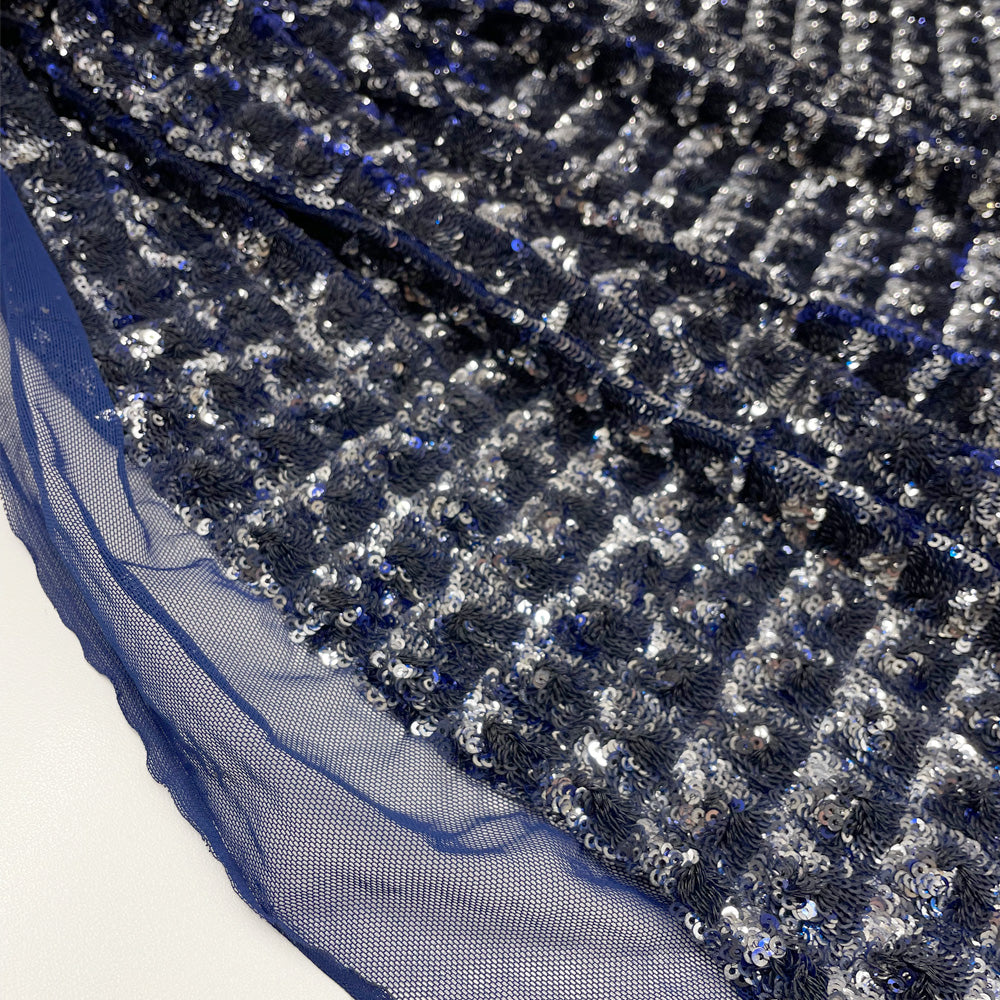 Tissu Tulle Brodé, Paillettes - 3 coloris, Lady