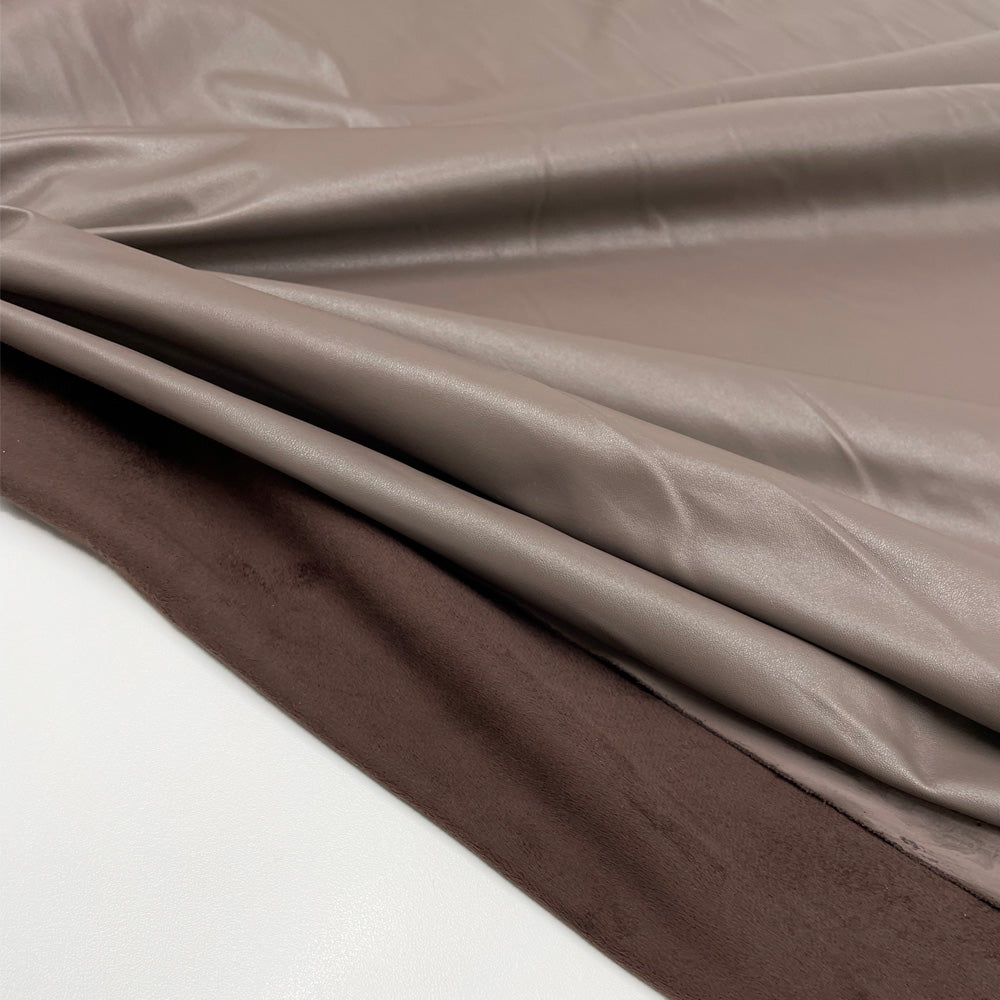 Tissu Simili Cuir Daim - Double face, Pecan