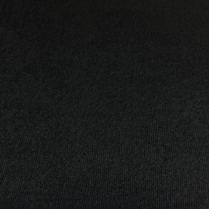 Tissu Maille Simili-Cuir - Enduit Noir, Rivoli