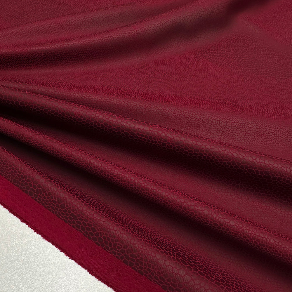 Tissu Simili Cuir Néoprène, Stretch - Rouge Animalier, Zenzero