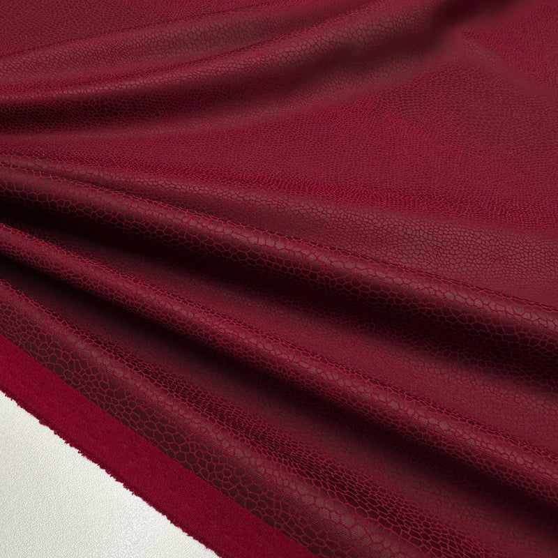 Tissu Simili Cuir Néoprène, Stretch - Rouge Animalier, Zenzero