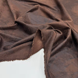 Tissu Simili Daim Cuir, Stretch - Double Face Marron Vieilli, Faenza