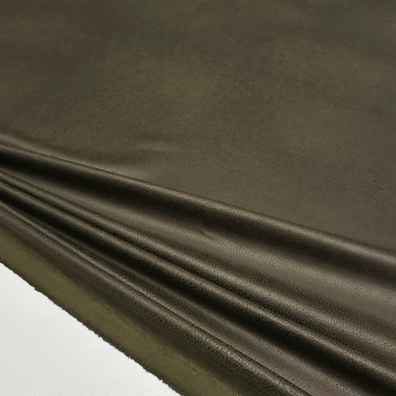 Tissu Simili Daim, Stretch - Enduit Kaki, Verdiana