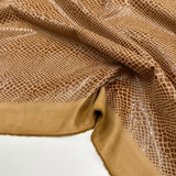 Tissu Simili Daim Floqué - Camel Animalier, Mevora