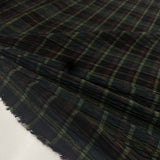 Tissu Smocké, Coton - Carreaux Vert, Ricamo